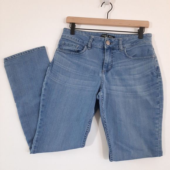 Lee Denim - Lee Riders SZ 8 Petite Short 8P Stretch Denim Mid-Rise Straight Leg Light Wash